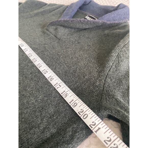 ANAPO Men’s Green Blue Lambs Wool Pool Over B-Neck Sweater Sz M - Picture 4 of 7